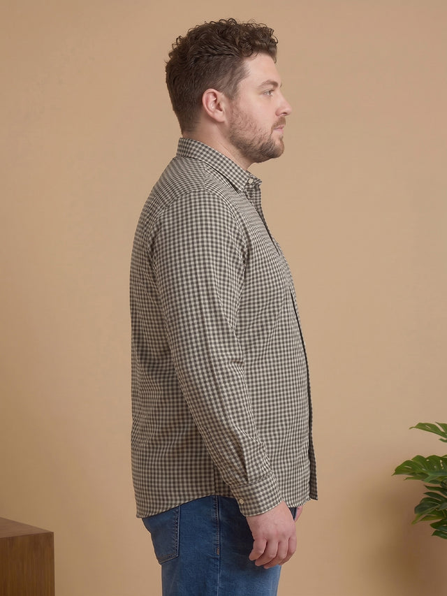 Men Plus Size Venzara Multi Check Shirts