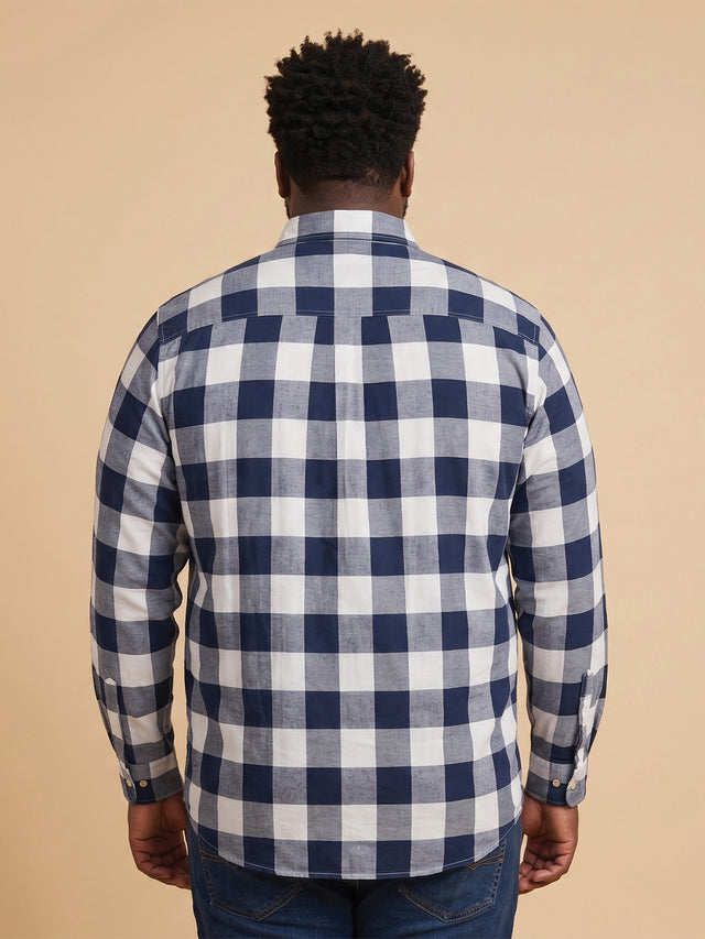 Men Plus Size Skryze Multi Check Shirts
