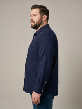 Men Plus Size Navyroth Navy Solid Shirts