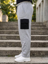Men Plus Size Fulcrum Grey Solid Trackpants