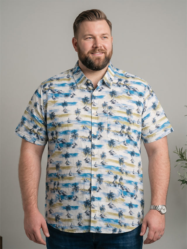 Men Plus Size Marisca Multi Textured Shirts