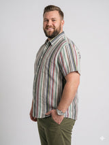 Men Plus Size Norvellae Multi Textured Shirts