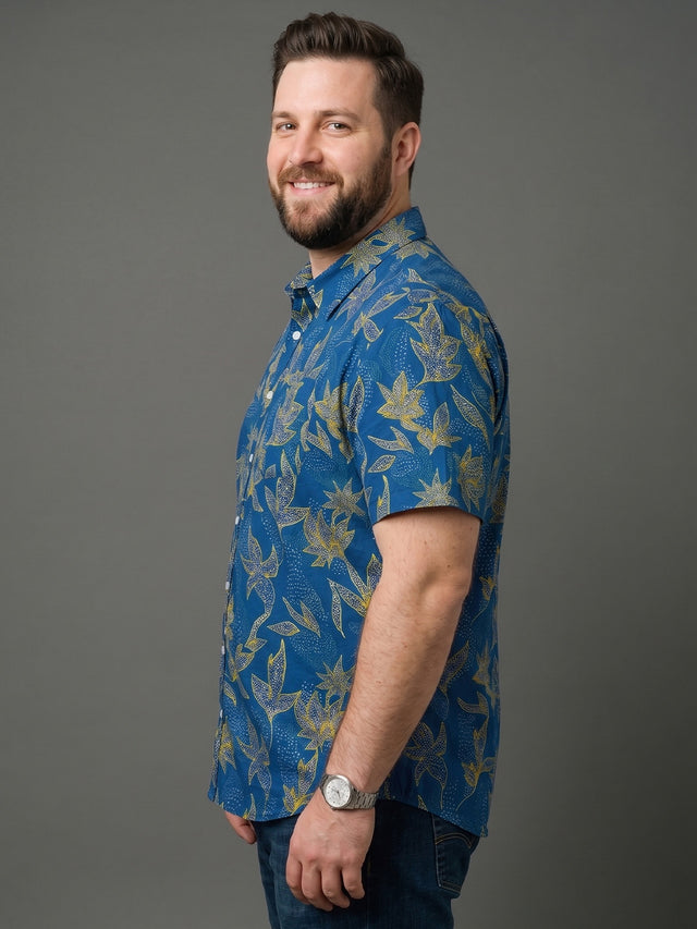 Men Plus Size Botania Multi Printed Shirts