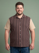 Men Plus Size Splitterra Multi Striped Shirts