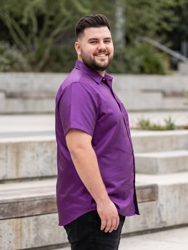 Men Plus Size Dura-V Solid Shirt