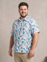 Men Plus Size Aquacube Multi Printed Shirts