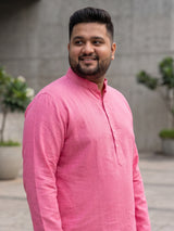 Men Plus Size Ullas-PI Solid Kurta