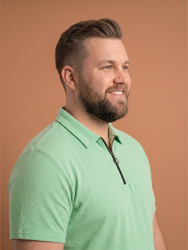Men Plus Size Nuvia Green Solid Polo