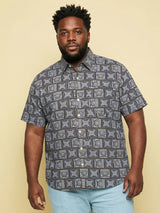 Men Plus Size Framex Multicolor Printed Casual Shirt