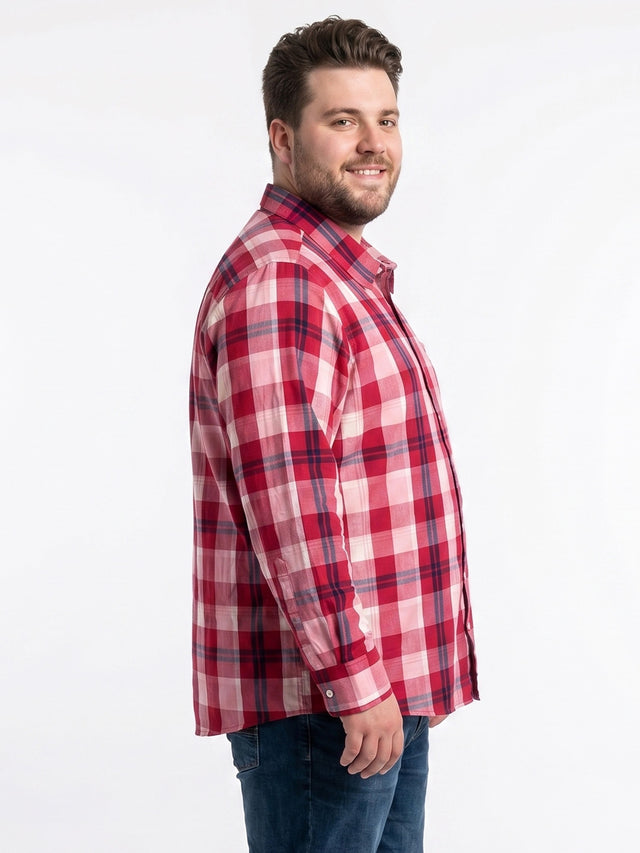 Men Plus Size Caelrix Multi Check Shirts