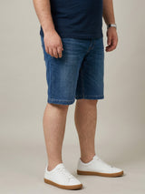 Men Plus Size Exuberant Blue Washed Shorts