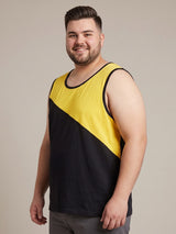 Men Plus Size Betrothal Black Colorblock Vest