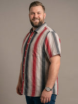 Men Plus Size Mirevon Multi Textured Shirts