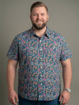 Men Plus Size Nacre Multi Printed Shirts