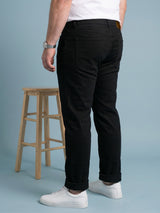 Men Plus Size Charvex Grey Solid Jeans