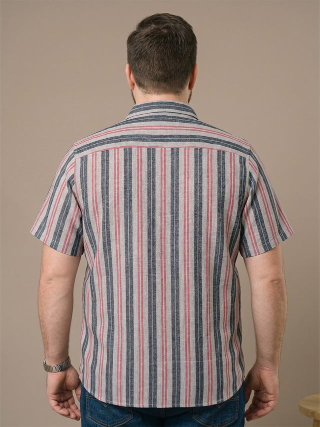 Men Plus Size Veltrion Multi Textured Shirts