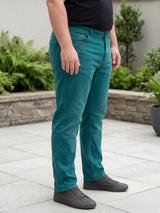 Men Plus Size Virello Green Solid Jeans