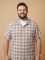 Men Plus Size Auburn Multi Check Shirts