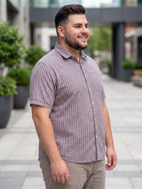 Men Plus Size Glade Multicolor Checkered Casual Shirt