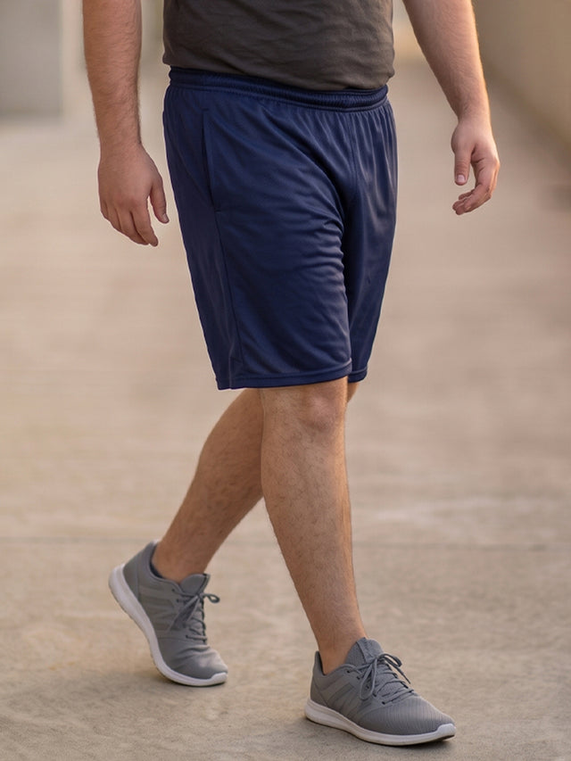Men Plus Size Turbo-Navy Blue Navy Blue Solid Shorts
