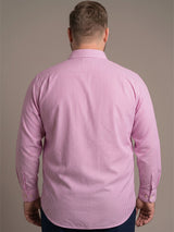Men Plus Size Selrix Pink Striped Shirts