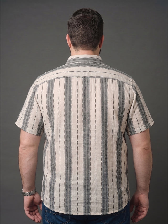 Men Plus Size Trivonex Multi Textured Shirts
