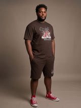 Men Plus Size Kickster Brown Printed Co-Ords