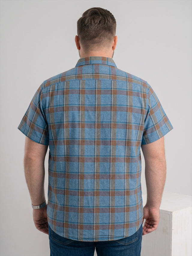 Men Plus Size Barquin Multi Check Shirts