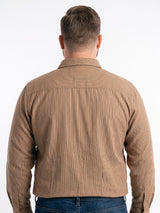 Men Plus Size Raxyn Rust Striped Shirts