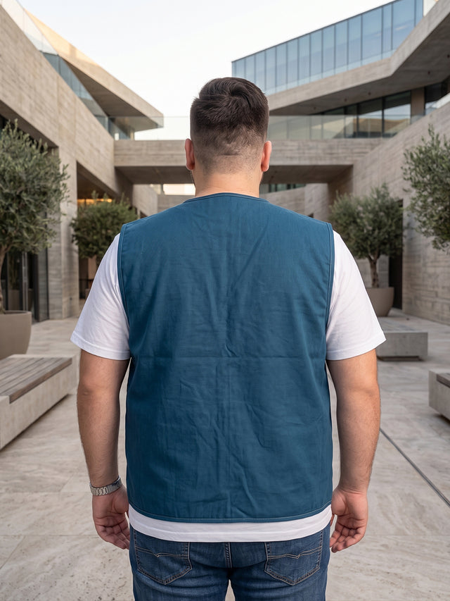 Men Plus Size Drift-Teal Solid Teal Utility Jacket