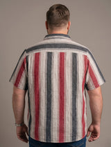 Men Plus Size Mirevon Multi Textured Shirts