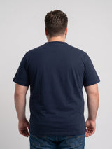 Men Plus Size Renvian Black Printed Round Neck