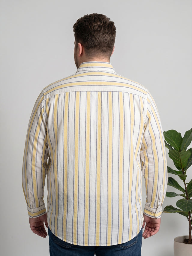 Men Plus Size Solviero Multi Striped Shirts