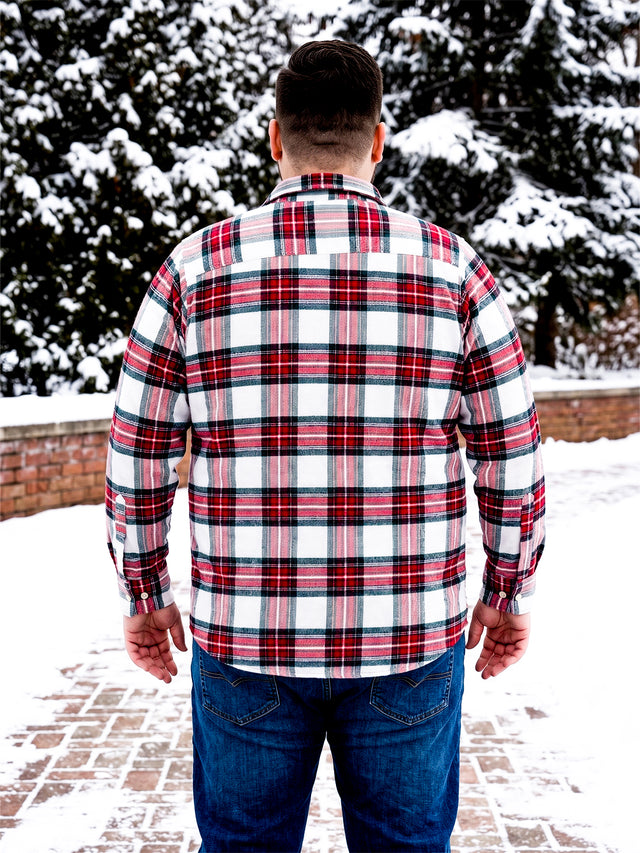 Men Plus Size Benze Multi Check Shirts