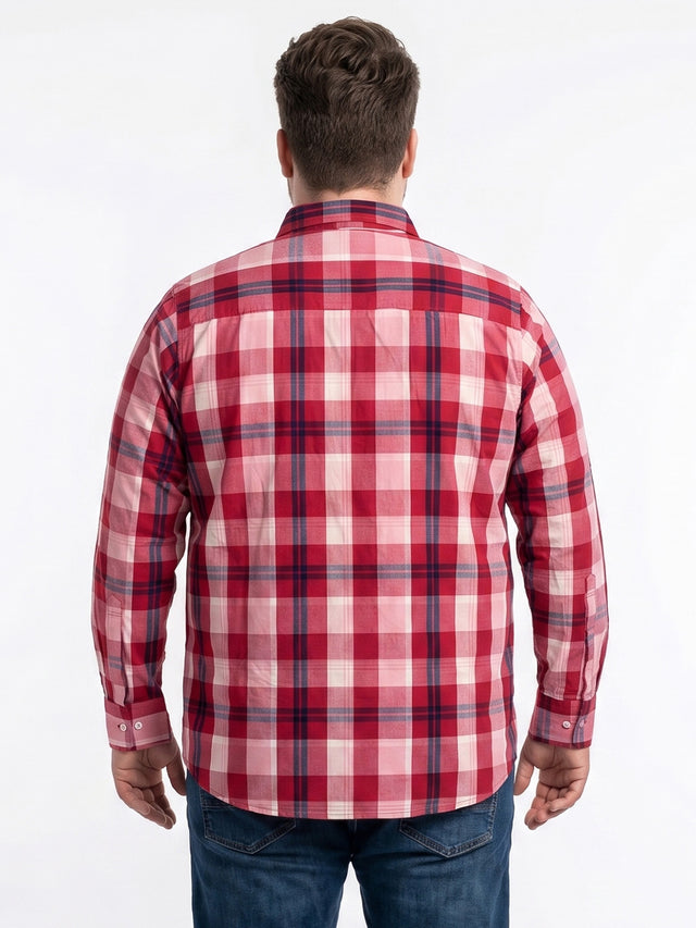 Men Plus Size Caelrix Multi Check Shirts