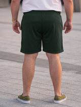 Men Plus Size Turbo-Teal Teal Solid Shorts