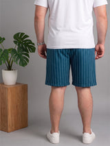 Men Plus Size Speckle Multi Striped Shorts