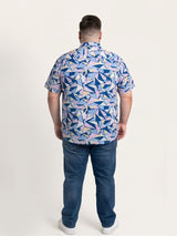 Men Plus Size Neonshards Multi Printed Shirts