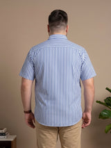 Men Plus Size Raptor Multicolor Striped Casual Shirt