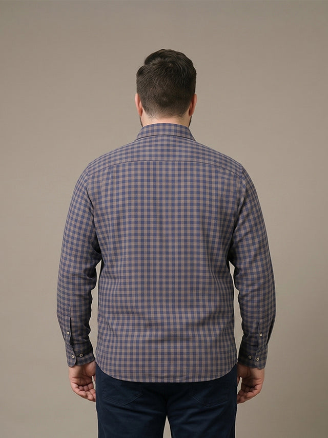 Men Plus Size Plaidorn Multi Check Shirts