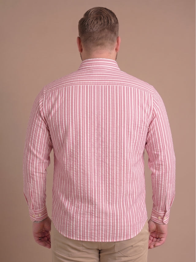 Men Plus Size Berryweave Red Check Shirts