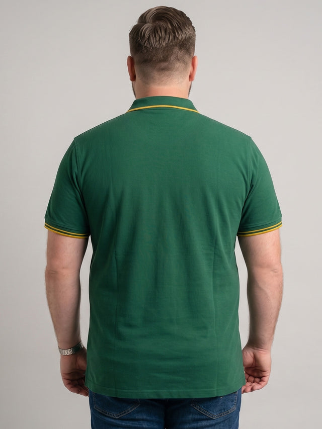 Men Plus Size Savage-Green Solid Polo