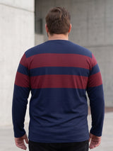 Men Plus Size Antonio Colorblock Henley Tshirt
