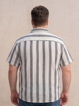 Men Plus Size Stripesafari Multi Textured Shirts