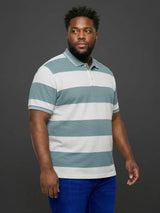 Men Plus Size Seabreeze Multicolor Textured Polo Tshirt