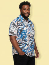 Men Plus Size Caspian Multicolor Printed Casual Shirt