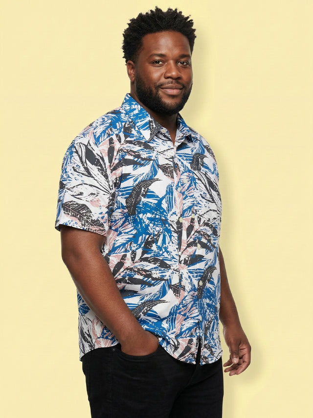 Men Plus Size Caspian Multicolor Printed Casual Shirt