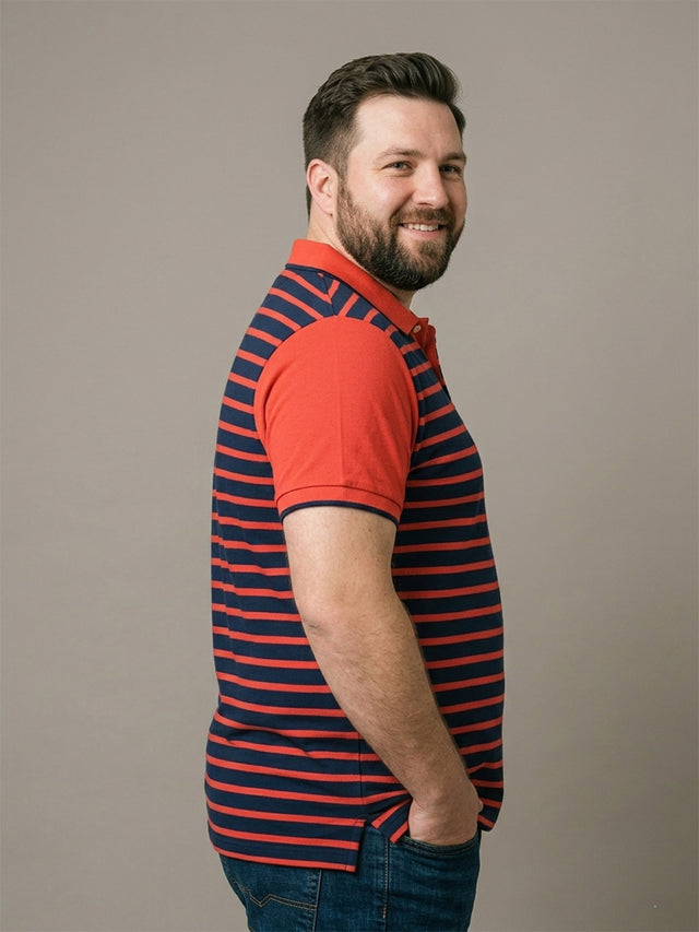 Men Plus Size Vynce Multi Striped Polo