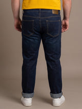 Men Plus Size Hematite Navy Blue Tinted Wash Jeans