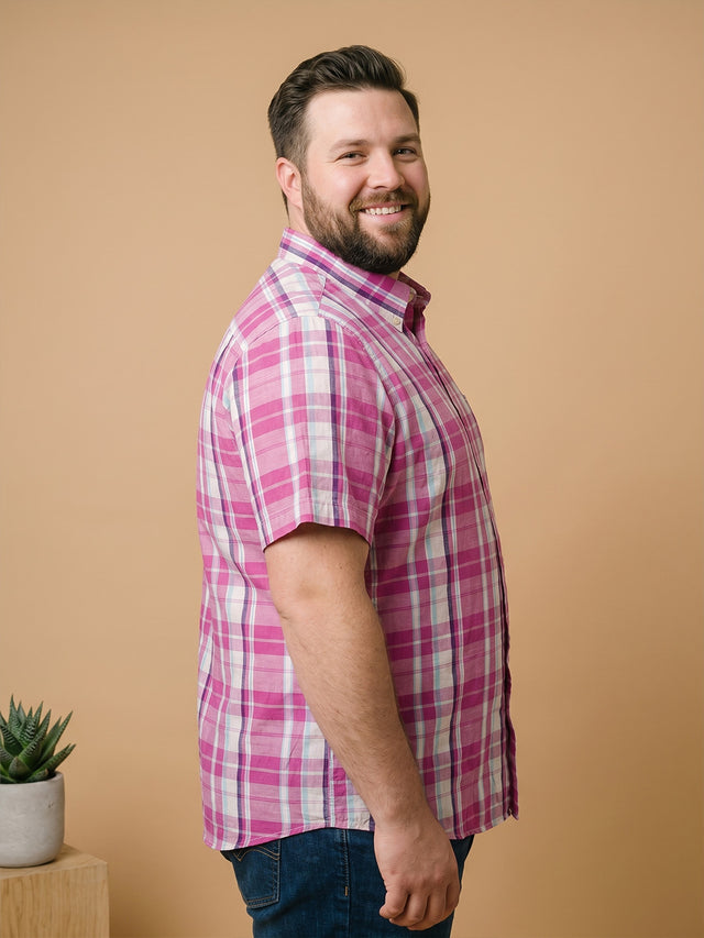 Men Plus Size Calvior Multi Check Shirts